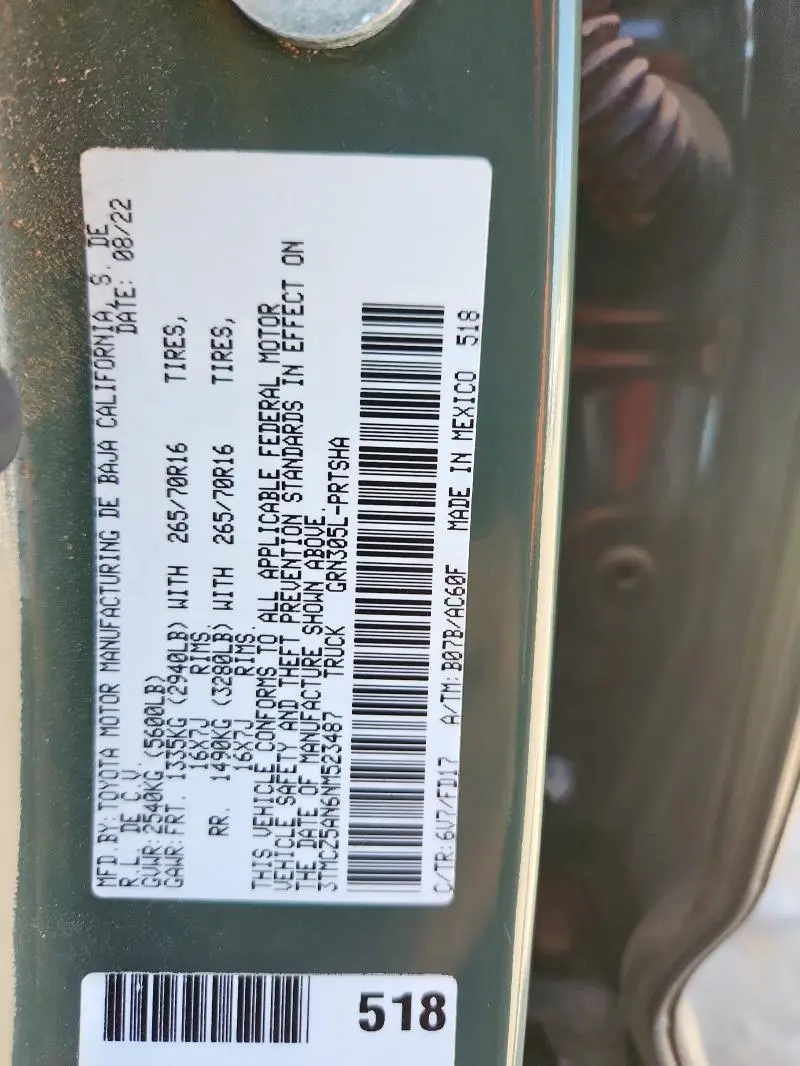 2022 TOYOTA TACOMA TRD OFF-ROAD  