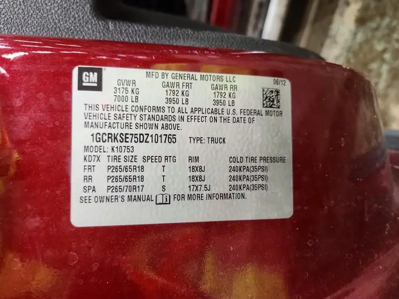 2013 CHEVROLET SILVERADO K1500 LT  