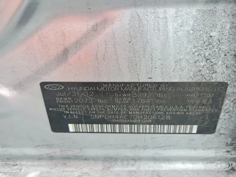 2013 HYUNDAI ELANTRA LIMITED  
