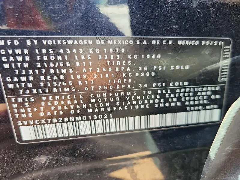 2022 VOLKSWAGEN TAOS S  