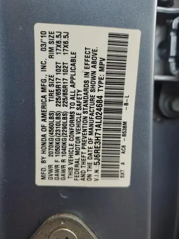 2010 HONDA CR-V EXL  