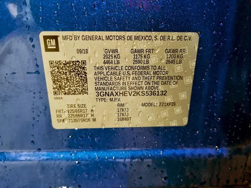 2019 CHEVROLET EQUINOX LS  