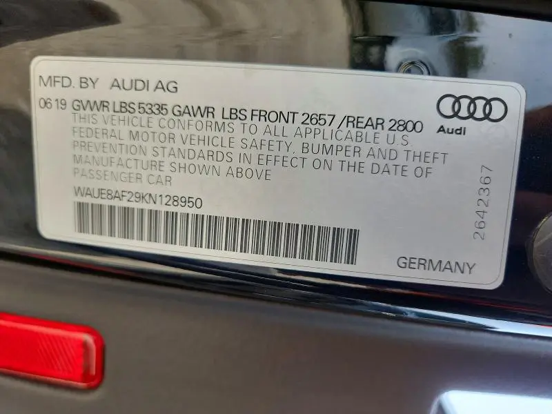 2019 AUDI A6 PREMIUM PLUS  