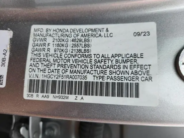 2024 HONDA ACCORD HYBRID SPORT  