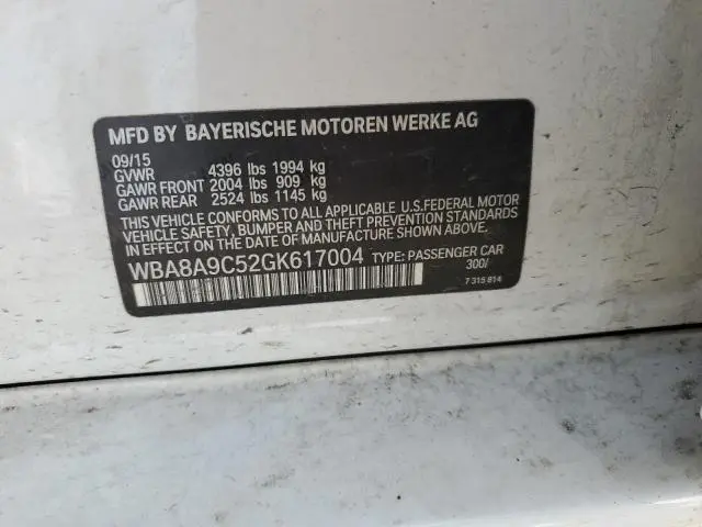 2016 BMW 320 I  