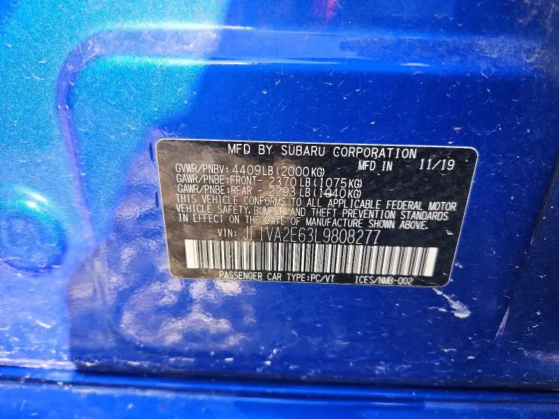 2020 SUBARU WRX STI  