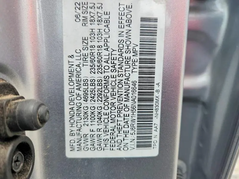 2022 HONDA CR-V EX  