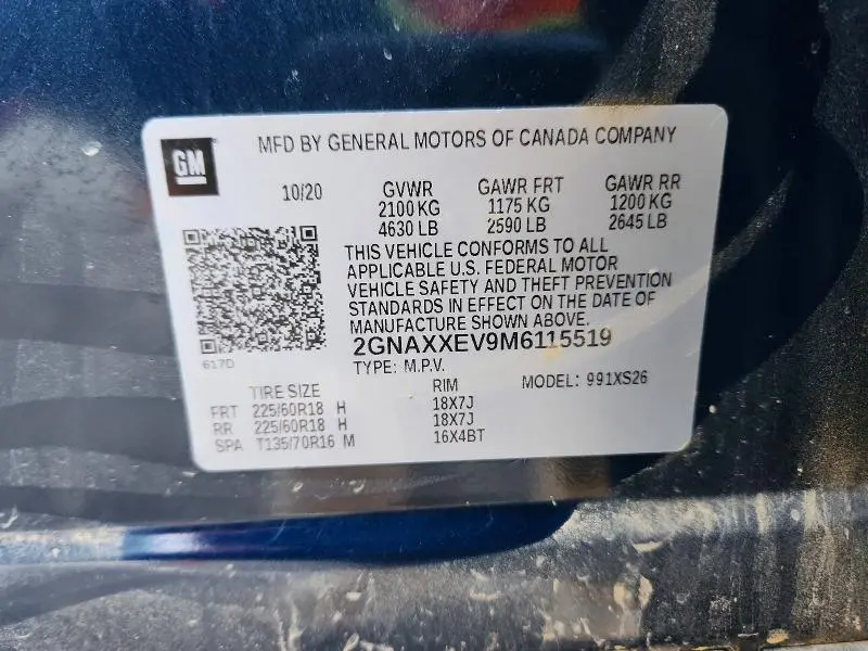 2021 CHEVROLET EQUINOX PREMIER  