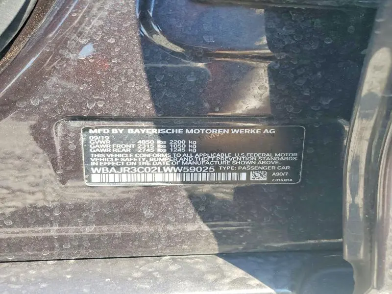2020 BMW 530 I  