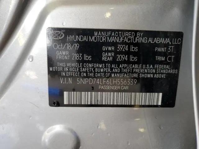 2020 HYUNDAI ELANTRA SE  