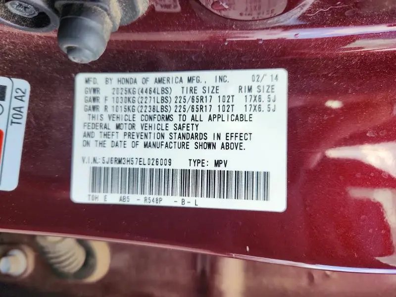 2014 HONDA CR-V EX  