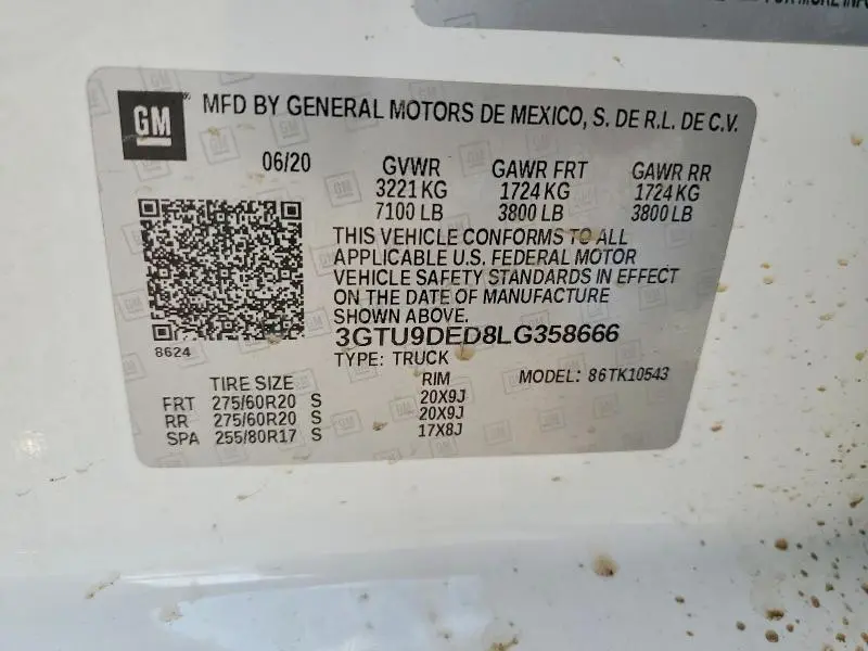 2020 GMC SIERRA K1500 SLT  