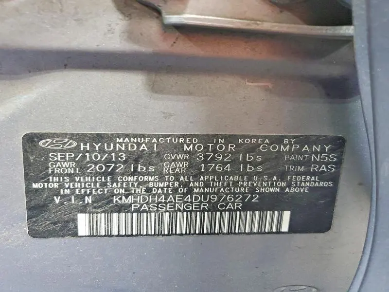 2013 HYUNDAI ELANTRA GLS  