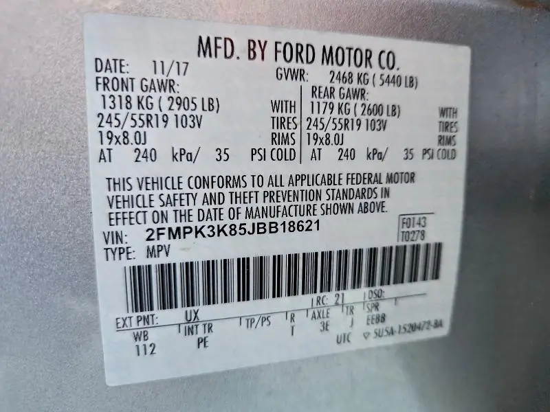 2018 FORD EDGE TITANIUM  