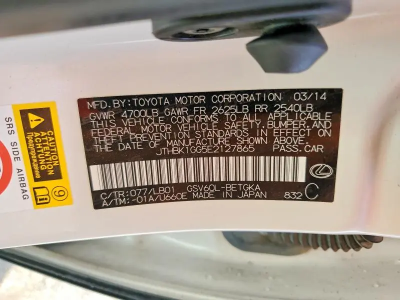 2014 LEXUS ES 350 BASE  