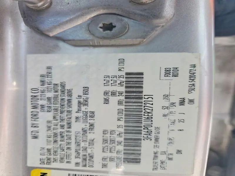 2014 FORD FUSION SE HYBRID  