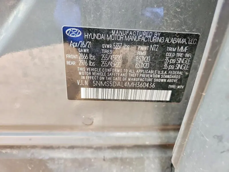 2021 HYUNDAI SANTA FE CALLIGRAPHY  
