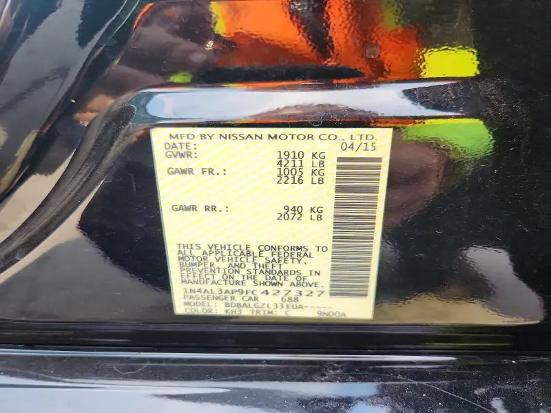 2015 NISSAN ALTIMA 2.5 S  