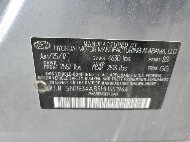2017 HYUNDAI SONATA SPORT  
