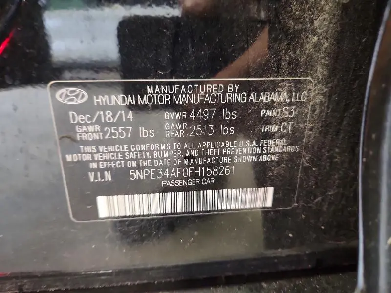 2015 HYUNDAI SONATA LIMITED  