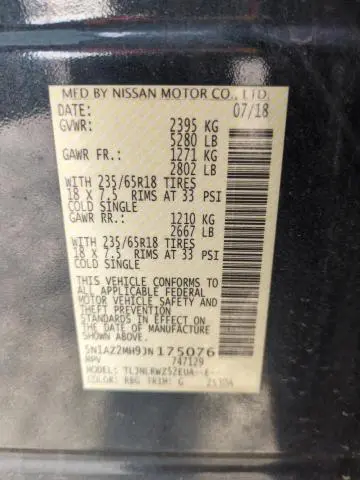 2018 NISSAN MURANO S  