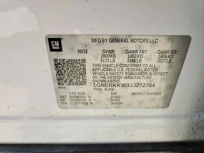 2018 CHEVROLET TRAVERSE PREMIER  