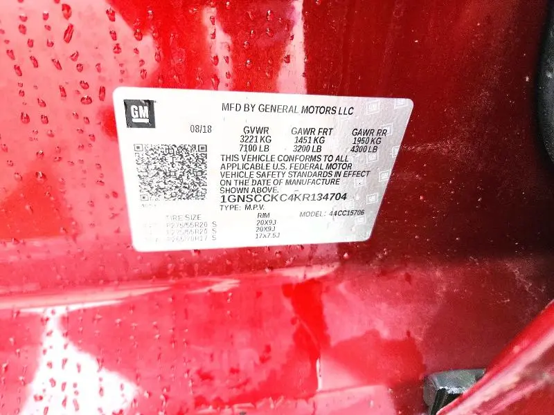 2019 CHEVROLET TAHOE C1500 PREMIER  