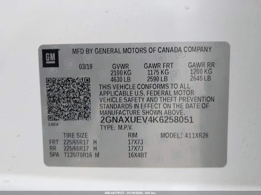 2019 CHEVROLET EQUINOX LT