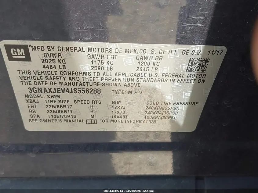2018 CHEVROLET EQUINOX LT