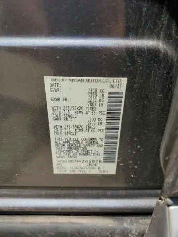 2015 NISSAN MURANO S  