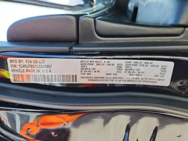 2020 JEEP GRAND CHEROKEE LIMITED  