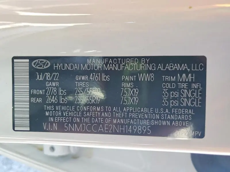 2022 HYUNDAI TUCSON SEL  