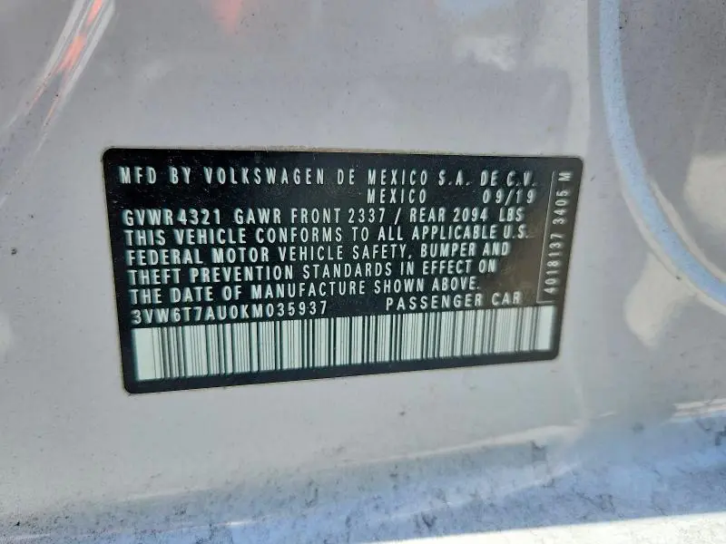 2019 VOLKSWAGEN GTI S  