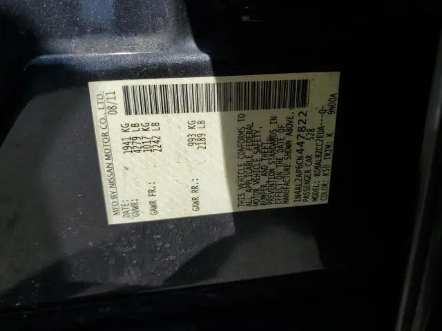 2012 NISSAN ALTIMA BASE  