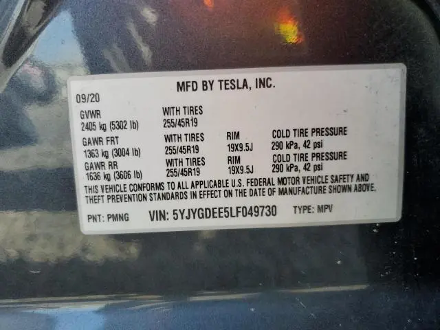 2020 TESLA MODEL Y