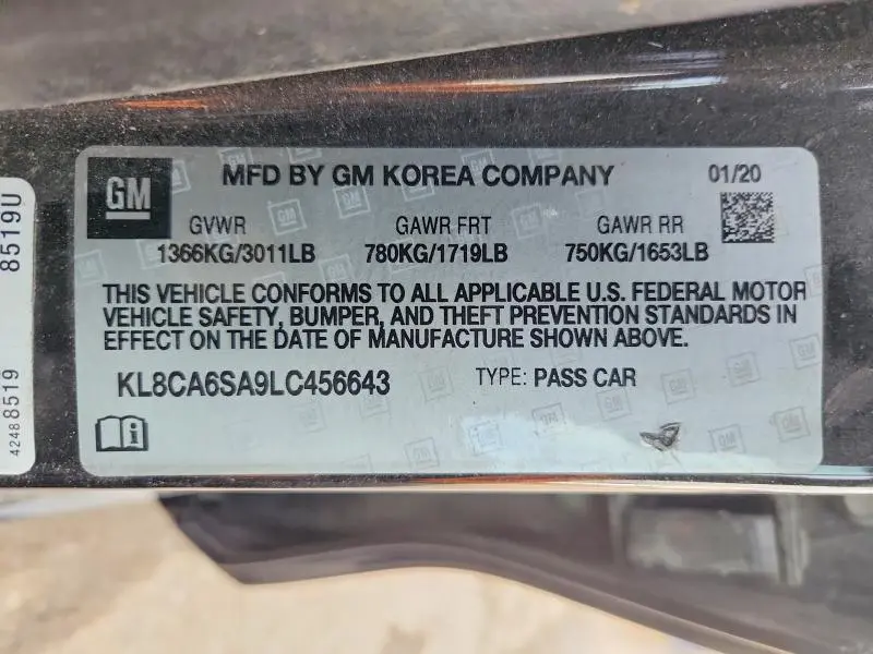 2020 CHEVROLET SPARK LS  