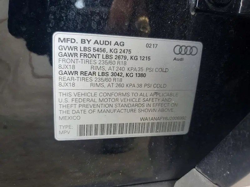 2018 AUDI Q5 PREMIUM  