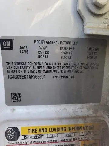 2010 BUICK LACROSSE CXL  