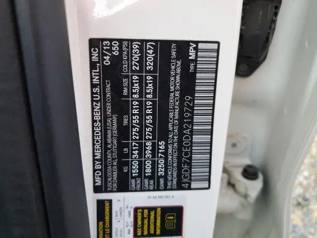 2013 MERCEDES-BENZ GL 450 4MATIC  