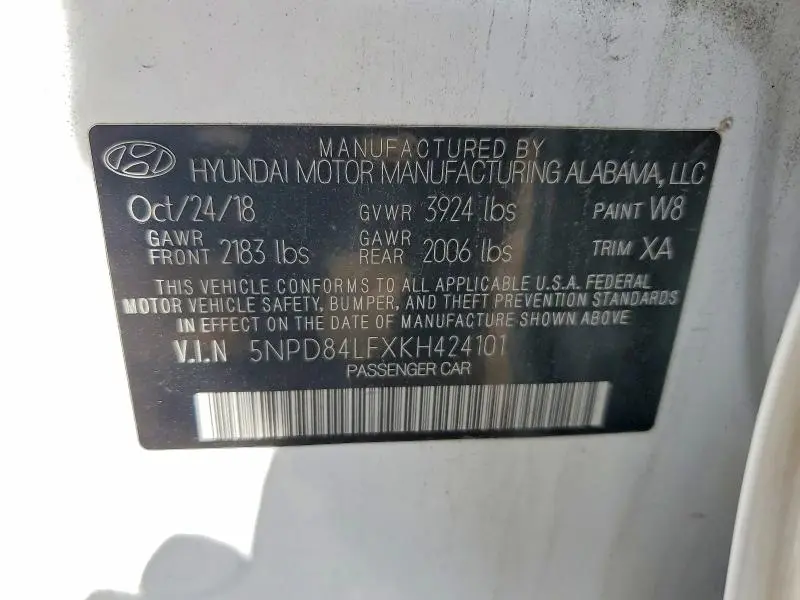 2019 HYUNDAI ELANTRA VALUE EDITION  