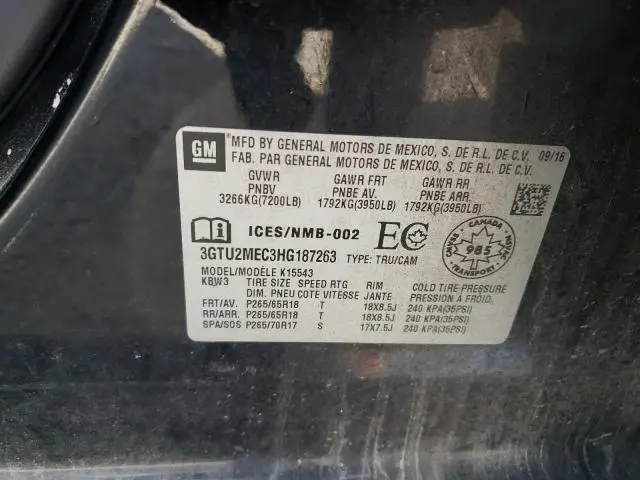 2017 GMC SIERRA K1500 SLE  