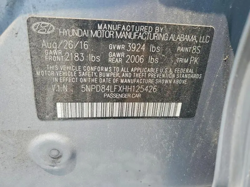 2017 HYUNDAI ELANTRA SE  