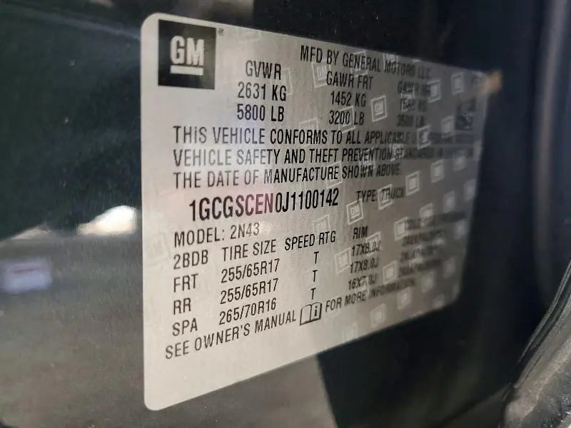 2018 CHEVROLET COLORADO LT  
