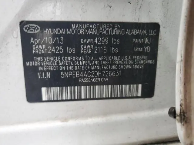2013 HYUNDAI SONATA GLS  