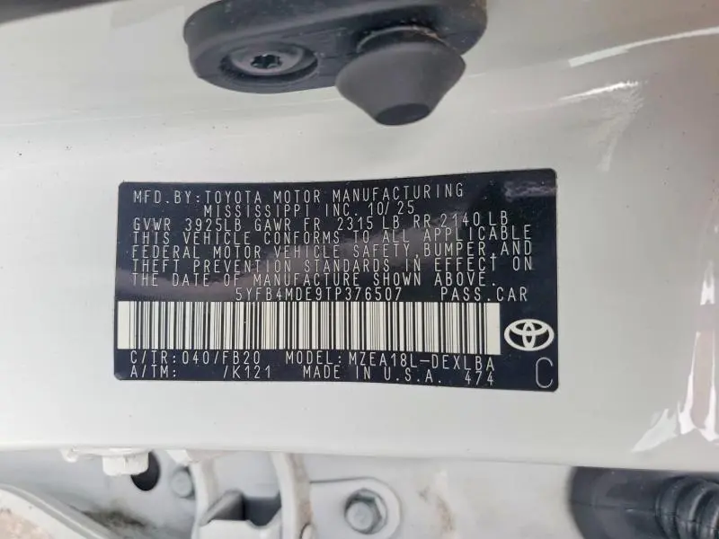 2026 TOYOTA COROLLA LE  