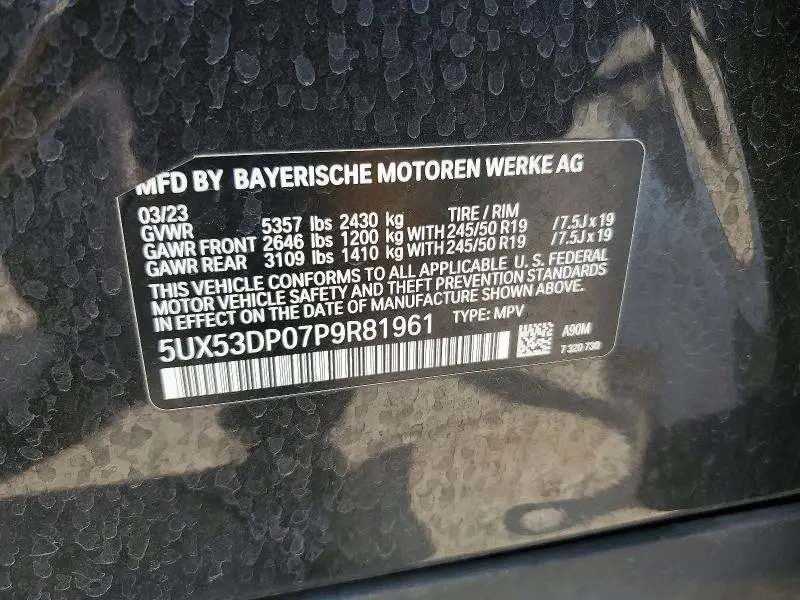 2023 BMW X3 XDRIVE30I  