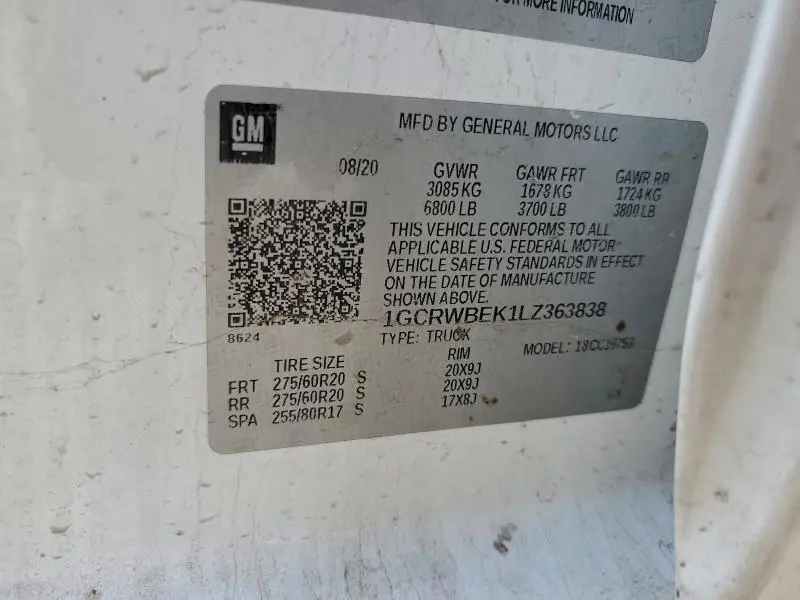 2020 CHEVROLET SILVERADO C1500 CUSTOM  