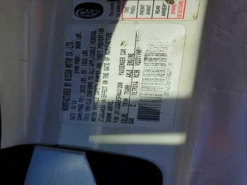 2015 NISSAN 370Z BASE  