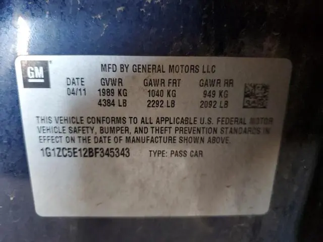 2011 CHEVROLET MALIBU 1LT  