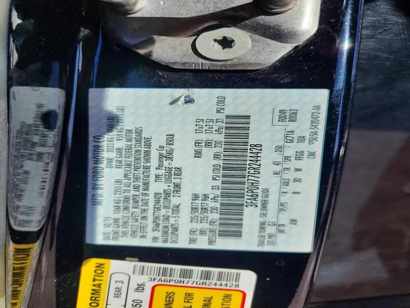 2016 FORD FUSION SE  